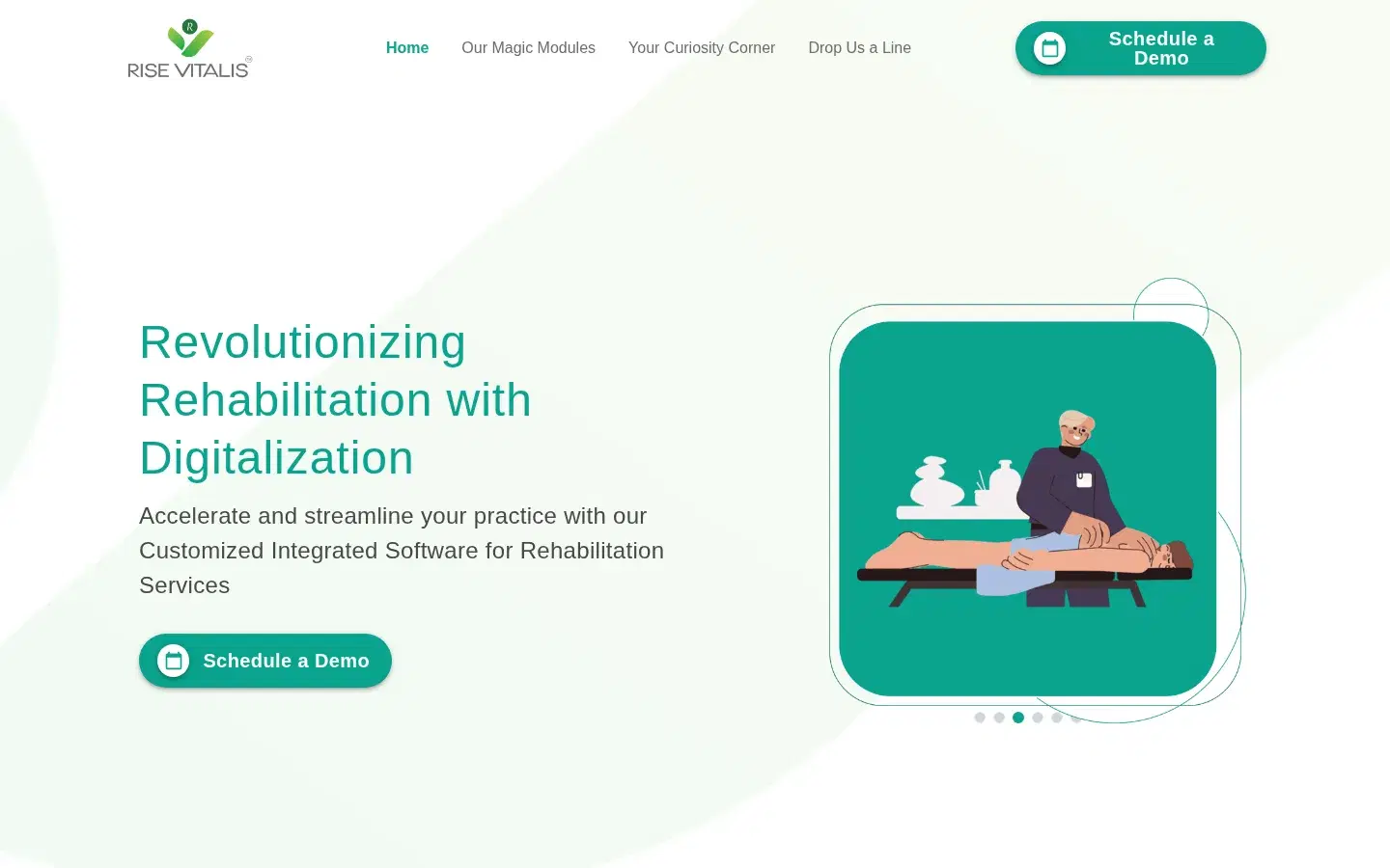 Rise Vitalis live website homepage